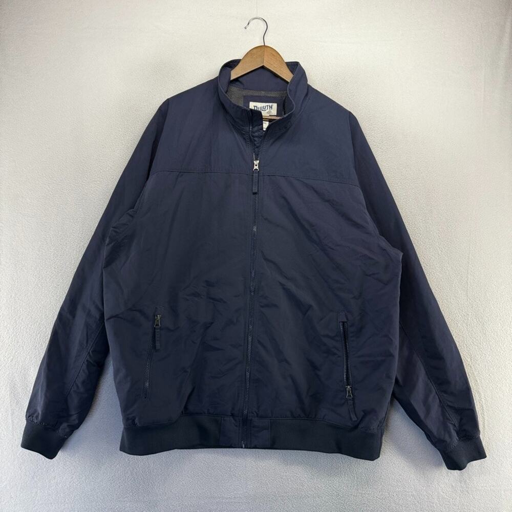 Duluth Trading jacket Mens XL Tall Blue Navy Bomber Lightweight Grab Water Repel